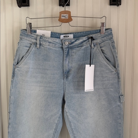 Mica High Rise Utility Straight Crop Jean NWT Light Wash - Picture 3 of 9